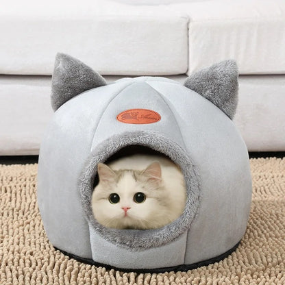 Winter Cozy Cat Nest Bed