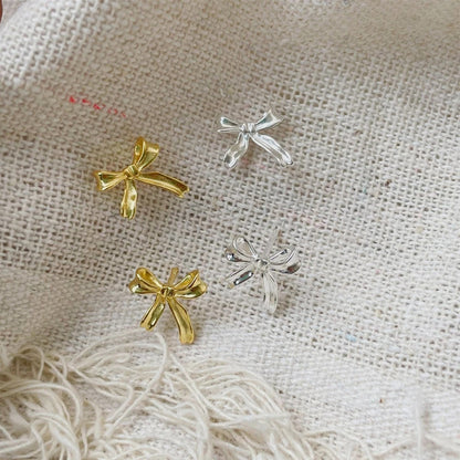 Lumitrix™ Gold & Silver Bow Earrings (Set of 2)